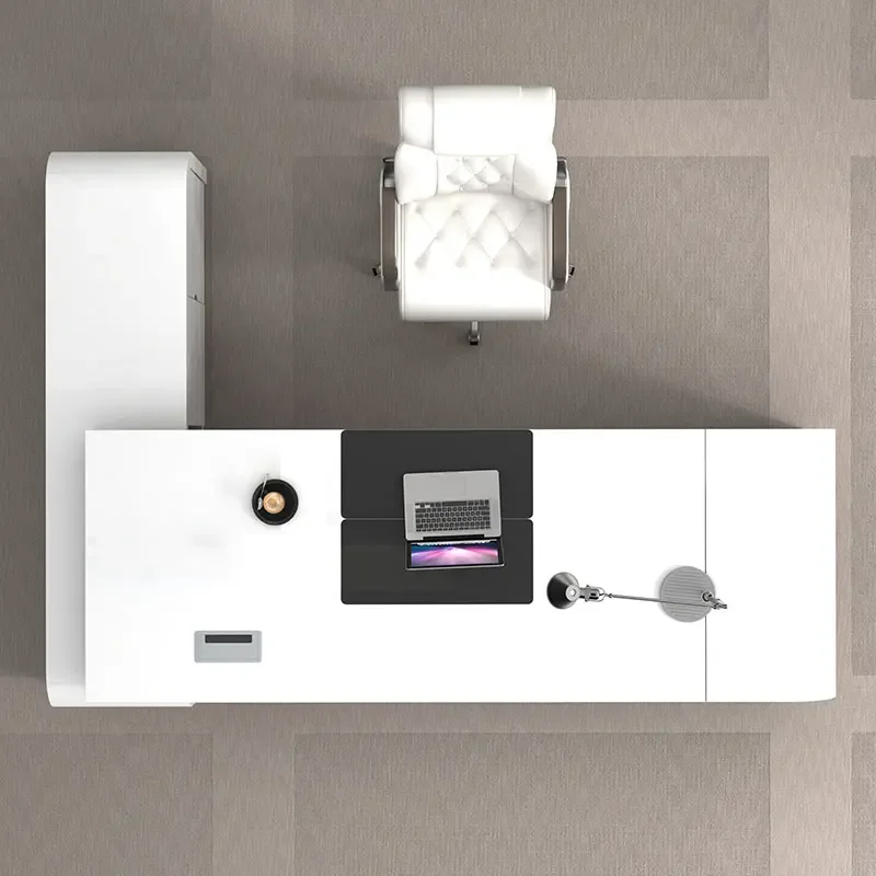 مكتب عمل الكمبيوتر خزانة الملفات المتنقلة أرفف التخزين مكتب الأعمال Escritorios الألعاب مكتب تنفيذي الأثاث #4