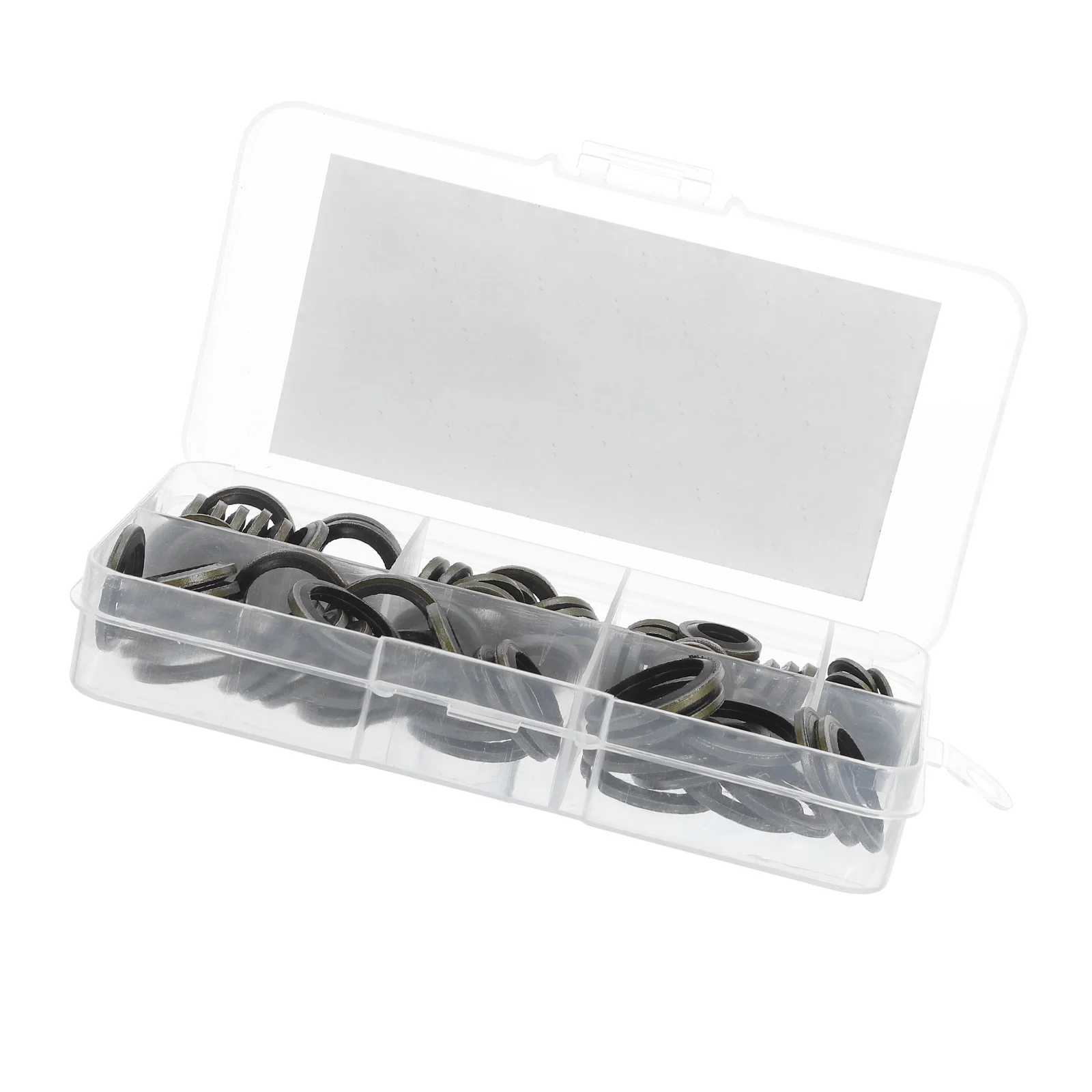 

100Pcs Hydraulic Rubber Seal Kit 6-16mm Nbr Metal Washers Replacement Gaskets for Machine Repair Industrial Use