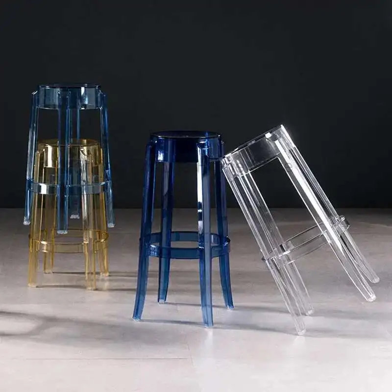 

Transparent Plastic Single Cafe Long Dining Chairs Nordic Modern Dining Chairs Living Room Sandalye Designer Furniture