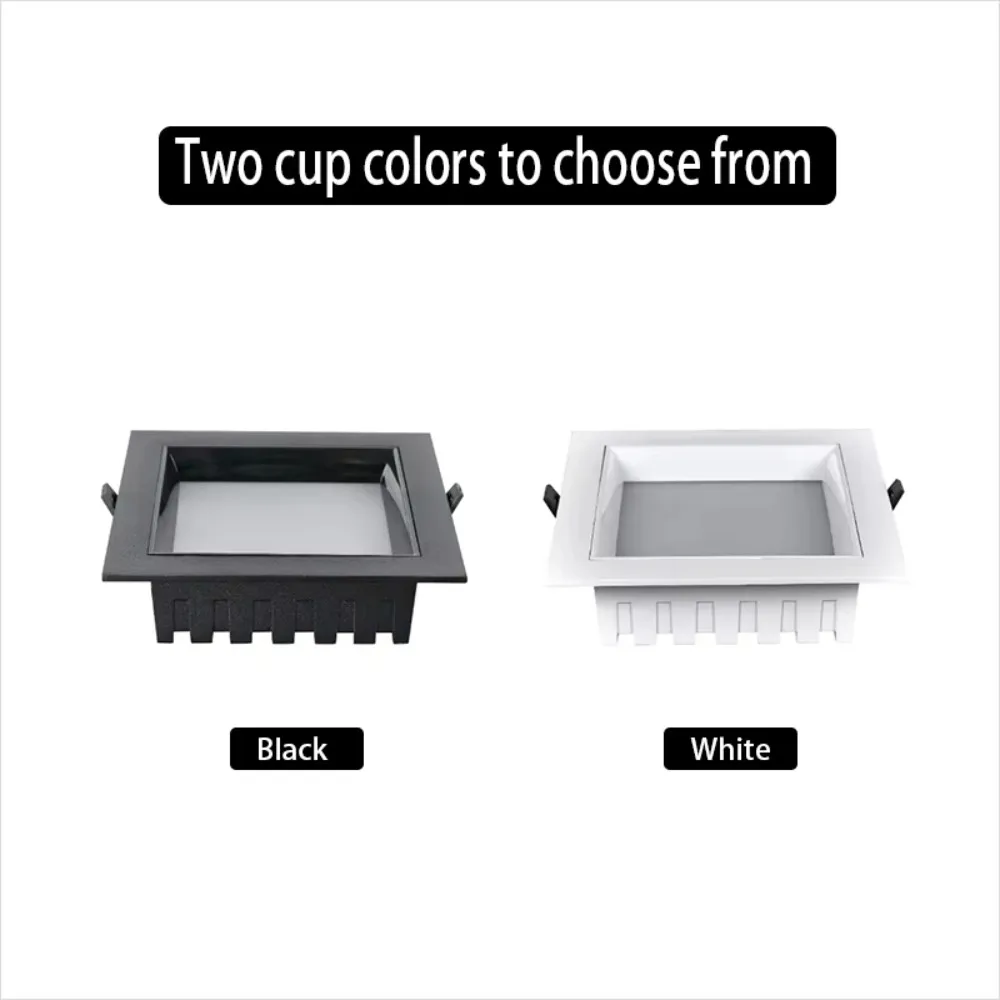 Picture 4: Square Recessed LED Downlight Ceiling Mounted Anti-Glare LED Downlight for Home Office and Living Room
