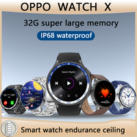 For OPPO Smart Watch 32GB Memory IP68 Waterproof Bluetooth Call Heart rate Blood oxygen Smartwatch Men Women 1.43\