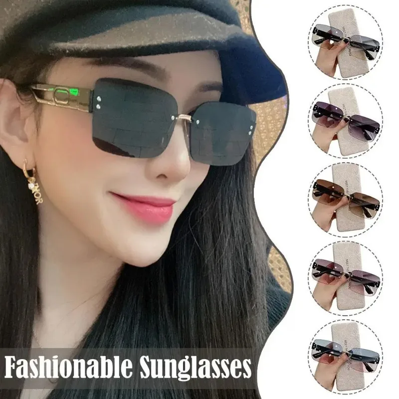 Frameless Sunglasses Korean Version Sunshade Sunglasses Tidal Box Uv Resistant Sunglasses