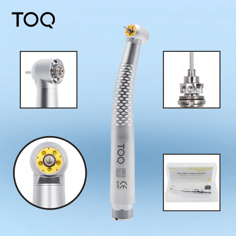 Dental High Speed 5 Led light Air Turbina Cartridge Rotor Water Sprays Handpiece 2/4 Holes