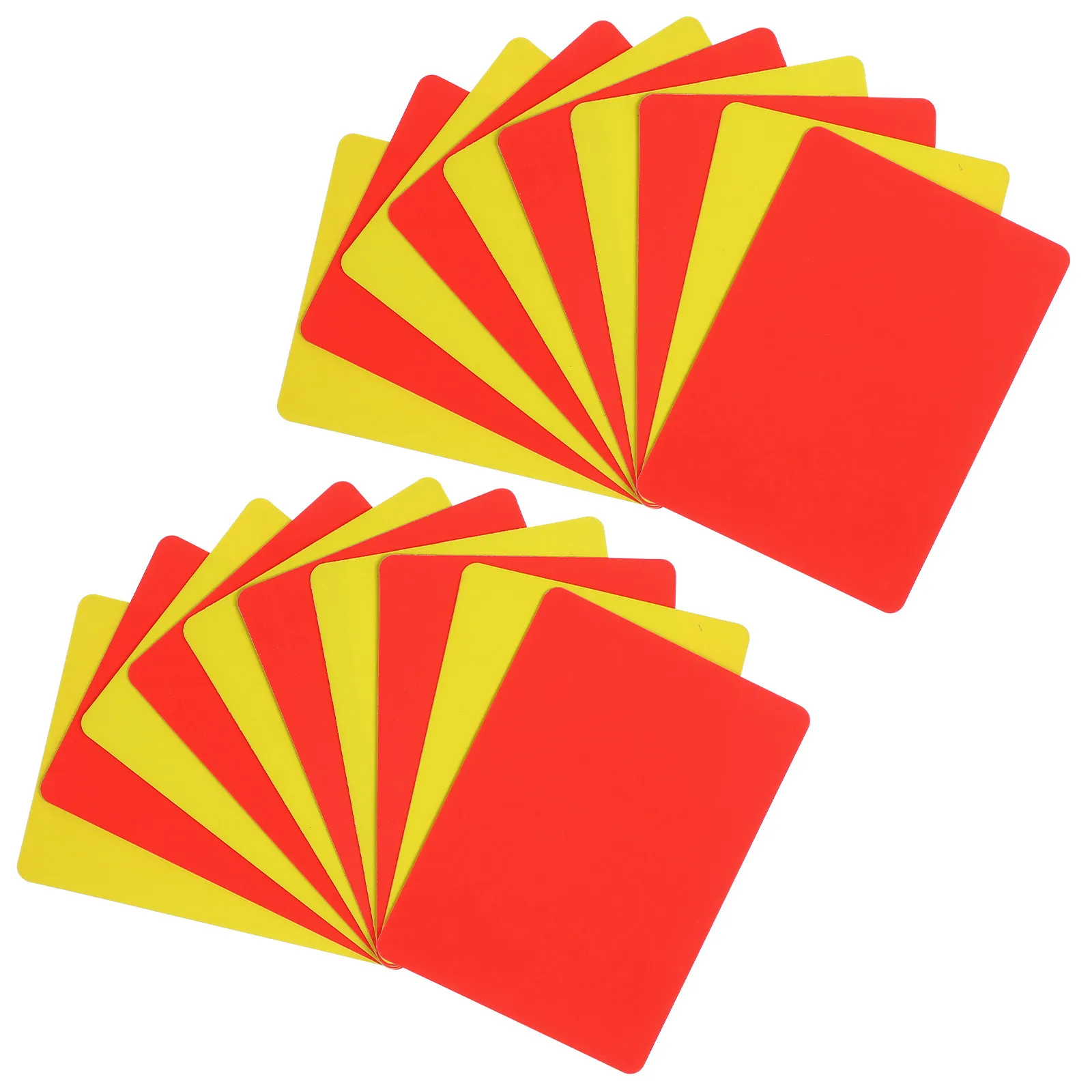 

10 шт. Желто-красные карточки для футбольных судей, спортивное оборудование из ПВХ для регби