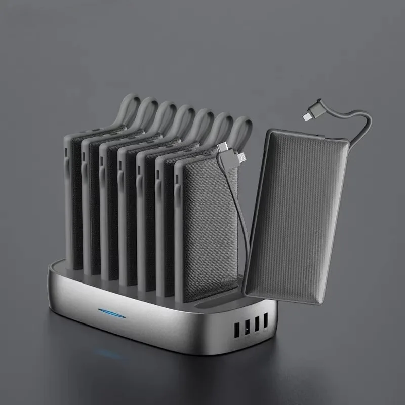 Shared Charging Station Portable 10000mAh Large Capacity Power Bank Multi Port Charger