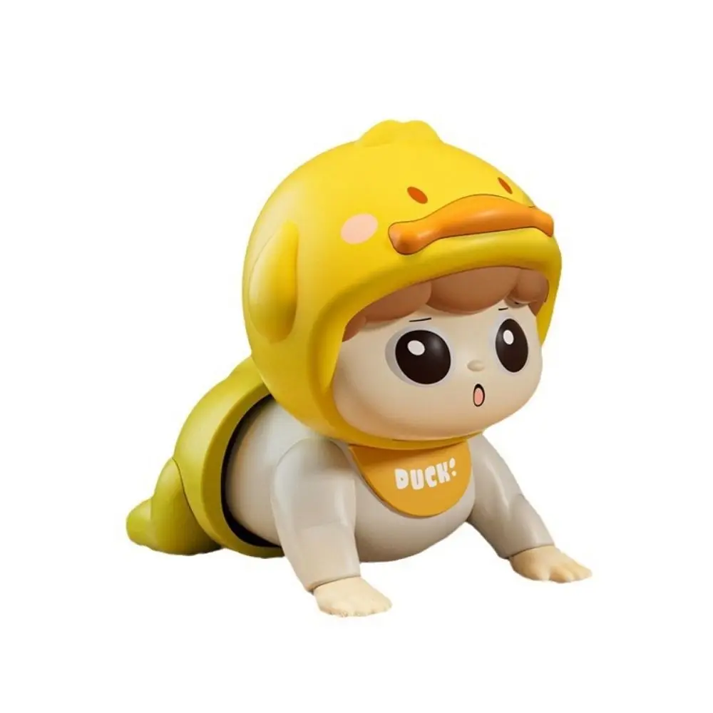Learns To Crawl Music Electric Crawling Baby Toys with Sound Cartoon Learning Crawling Doll Big Eyes Funny Electric Walking Duck
