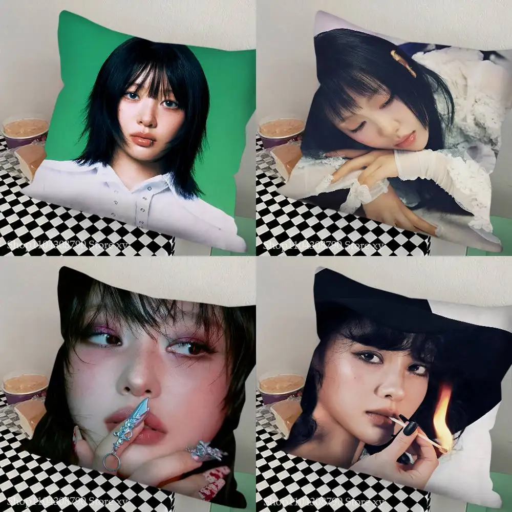 Kpop Singer YVES Pillow Case Fashion Square Pillowcase Bedroom Sofa Room Ins Decoration Leisure Cushion Cover