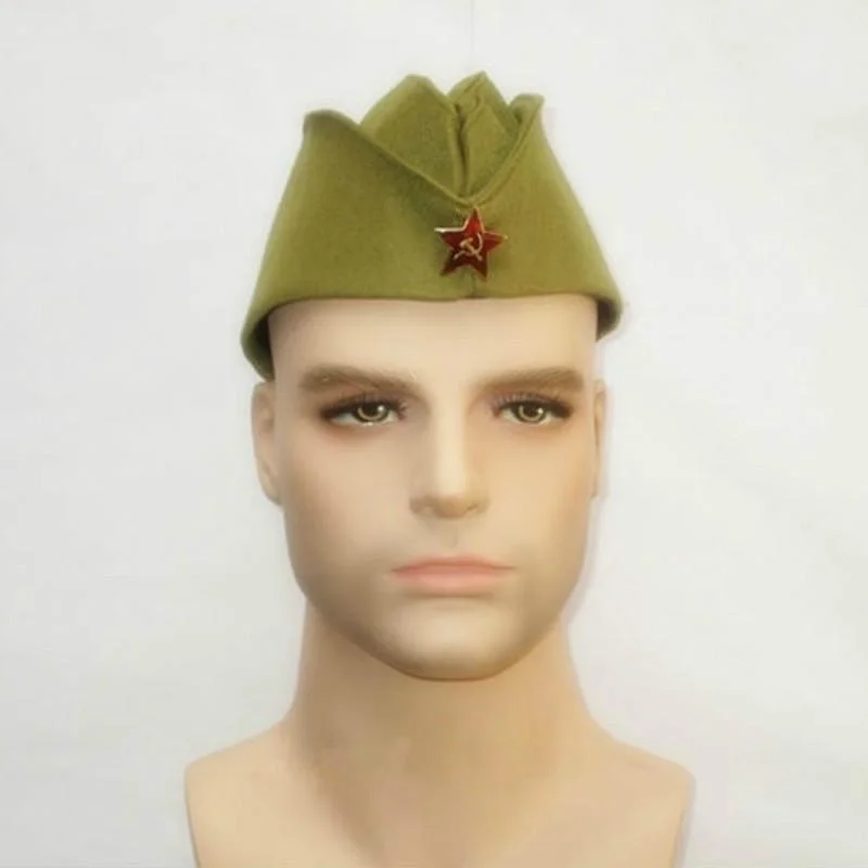 Fashion CCCP USSR Soviet Military Army M81 Garrison Cap with Badge Souvenirs of Russia's Great Patriotic War