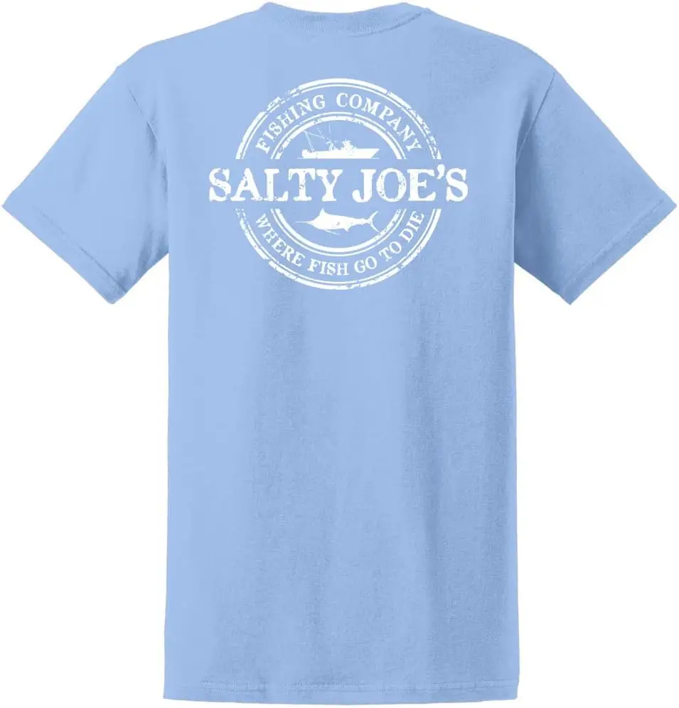 Salty Joe's Men's Custom Graphic Logo Heavyweight Cotton T-Shirts
