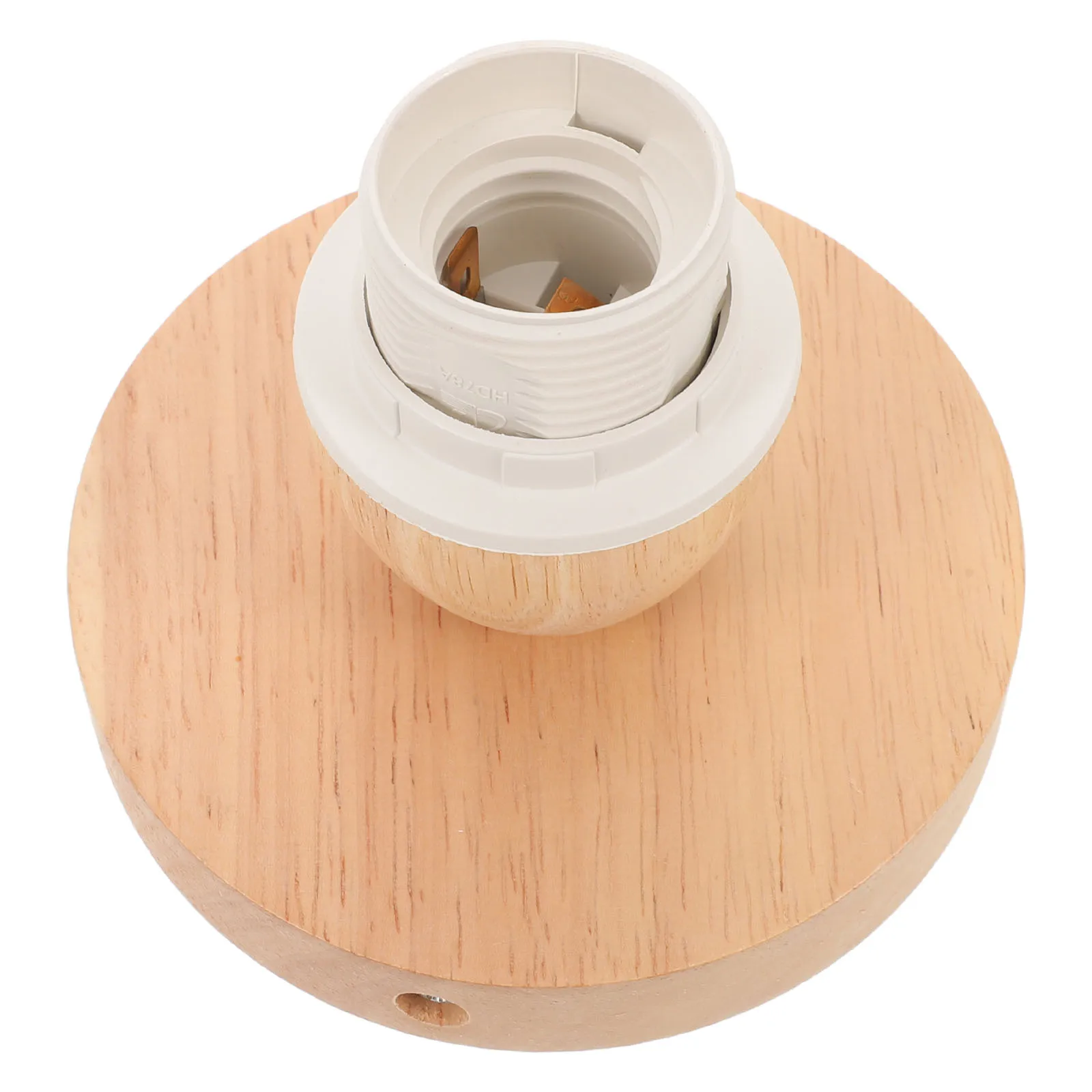 

1Set Wooden Light Bulb Fixture with E27 Socket - Sturdy Ceiling Lamp Base for Garage Hallway Kitchen - Easy DIY Light Socket