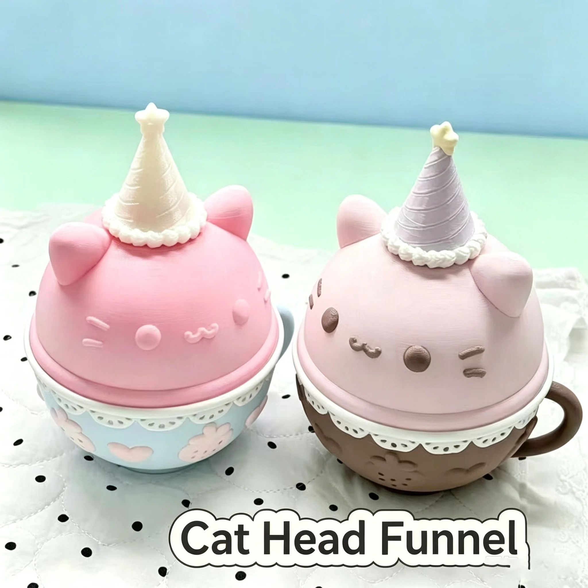 Kawaii Cat Head-shaped Bead Funnel Cartoon Creative DIY Accessories New Cute Style Tool for Instagram Decoration Cute Gift 2026