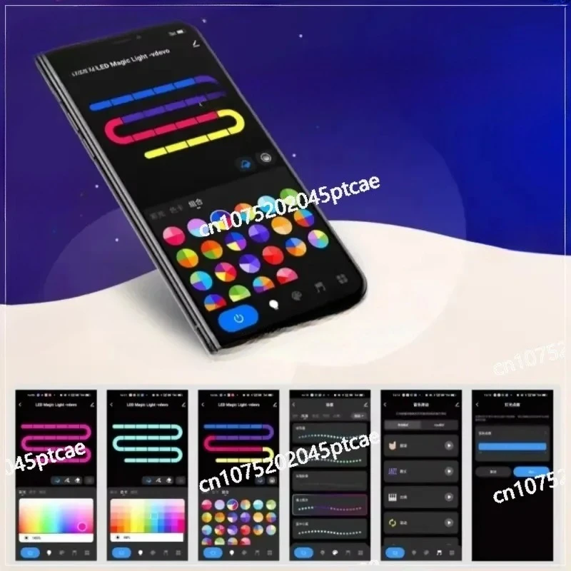 6Pcs 9pcs 12pcs DIY Smart Light Emitting Diode Wall WIFI RGB Night Light Bar Game Light Application Control  Room Decoration