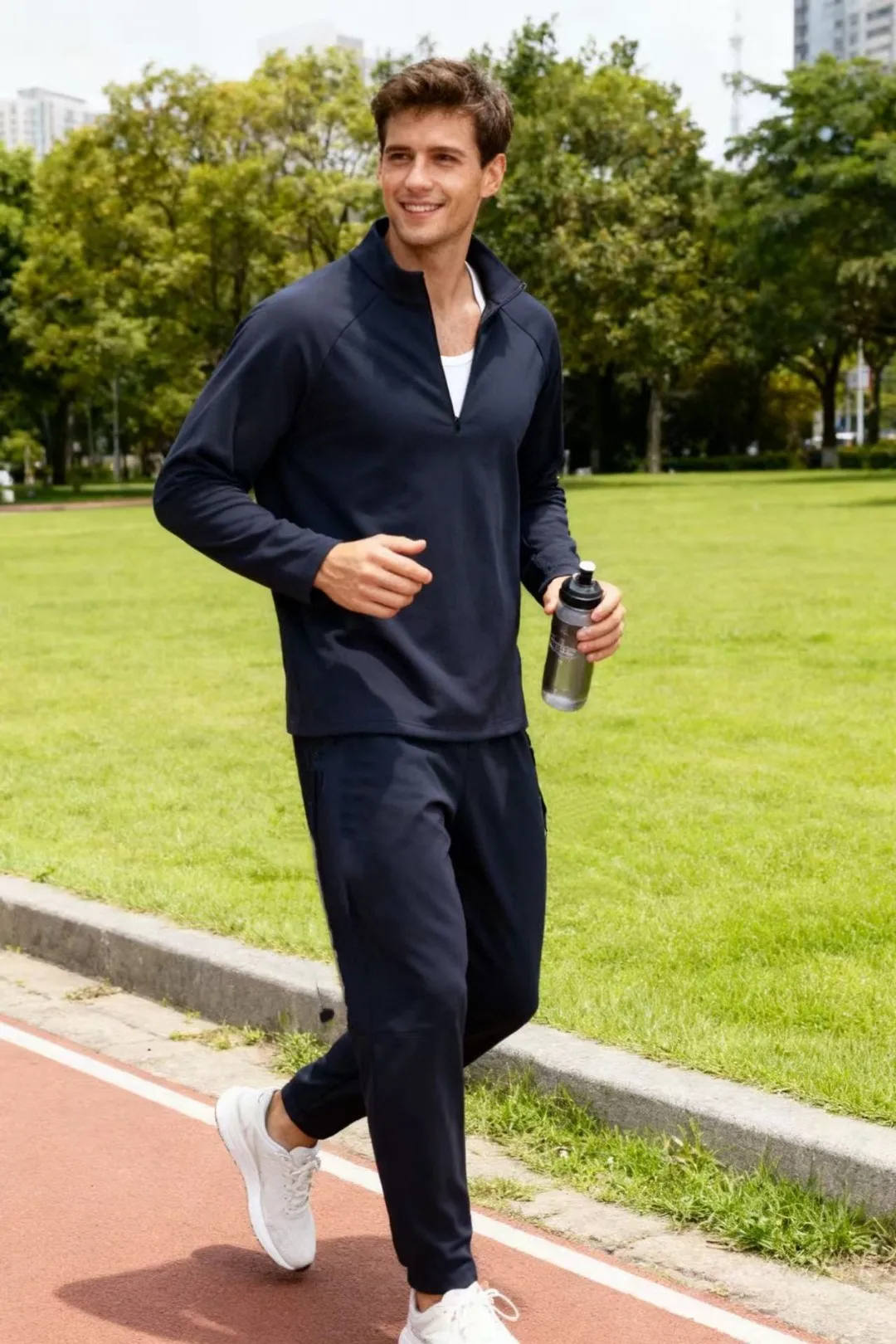 

Italian Luxury Outdoor Function Sports Sle Long Sve f Zip Hoodie Base Layer irt Set Casual Autumn Men's Clothing