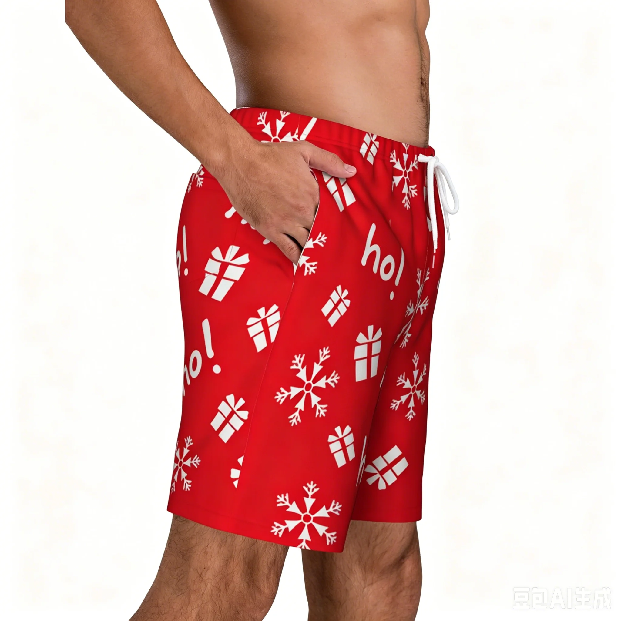 Hot Selling Top Coconut Tree Print Men Swim Trunks, Quick Dry Board Shorts with Mesh Lining for Beach & Water Activities