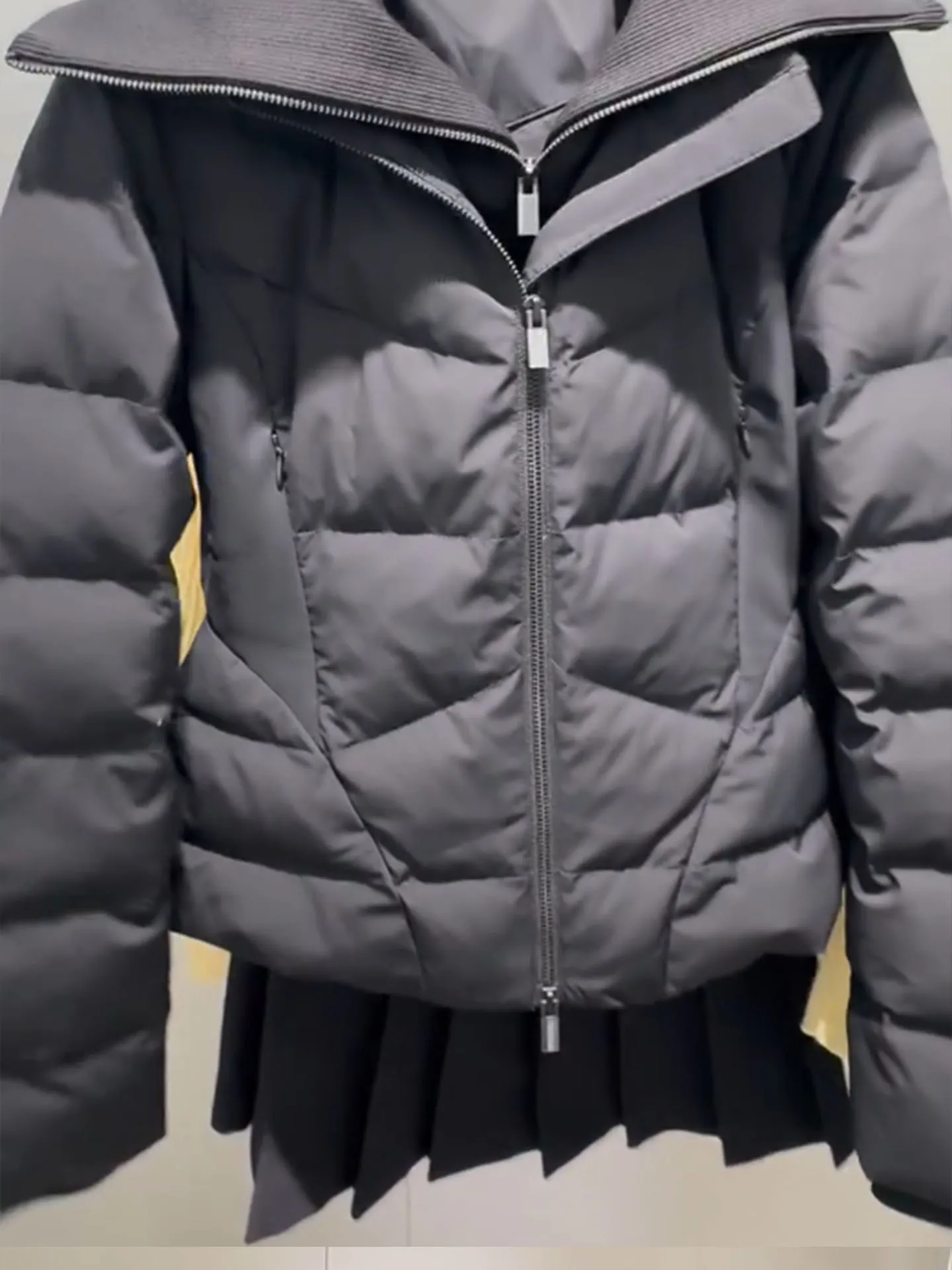 Sli ort Puffer Jaet Women's Bla Foamy Winter Coat Thi Outerwear Ele Feel Commute Sle Regular Fit Du down