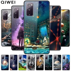 For Samsung S20 FE Case Tempered Glass Hard PC Phone Back Cover For Samsung Galaxy S20 FE Cases Bumper Funda S 20 fe 5G S20FE