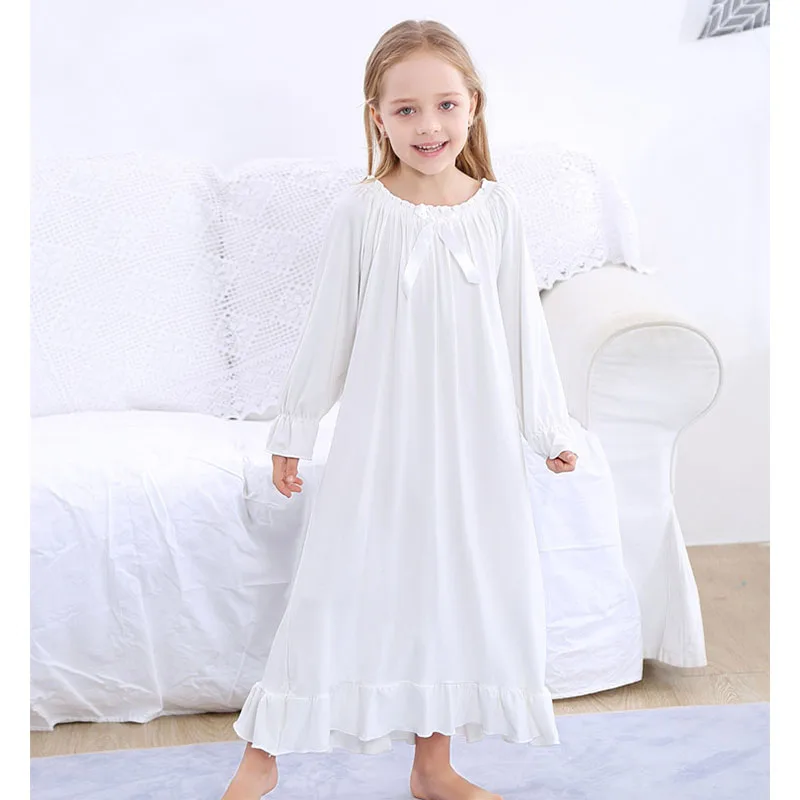 

Kids clothing Night Gown Spring Autumn Girls Long Princess Dress Nightdress Soft Nightgown Girl Clothing Sleepwear Pijamas