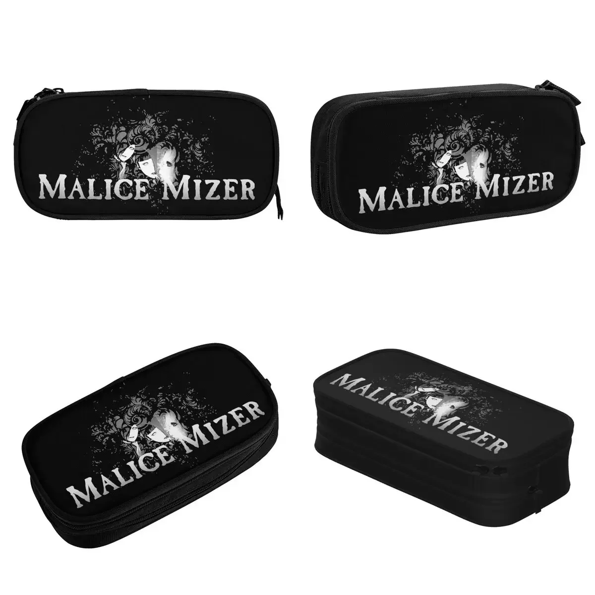 Funny Malice Mizer Rock Music Pencil Cases Creative Pen Box Bag Student Large Storage School Supplies Cosmetic Pencilcases