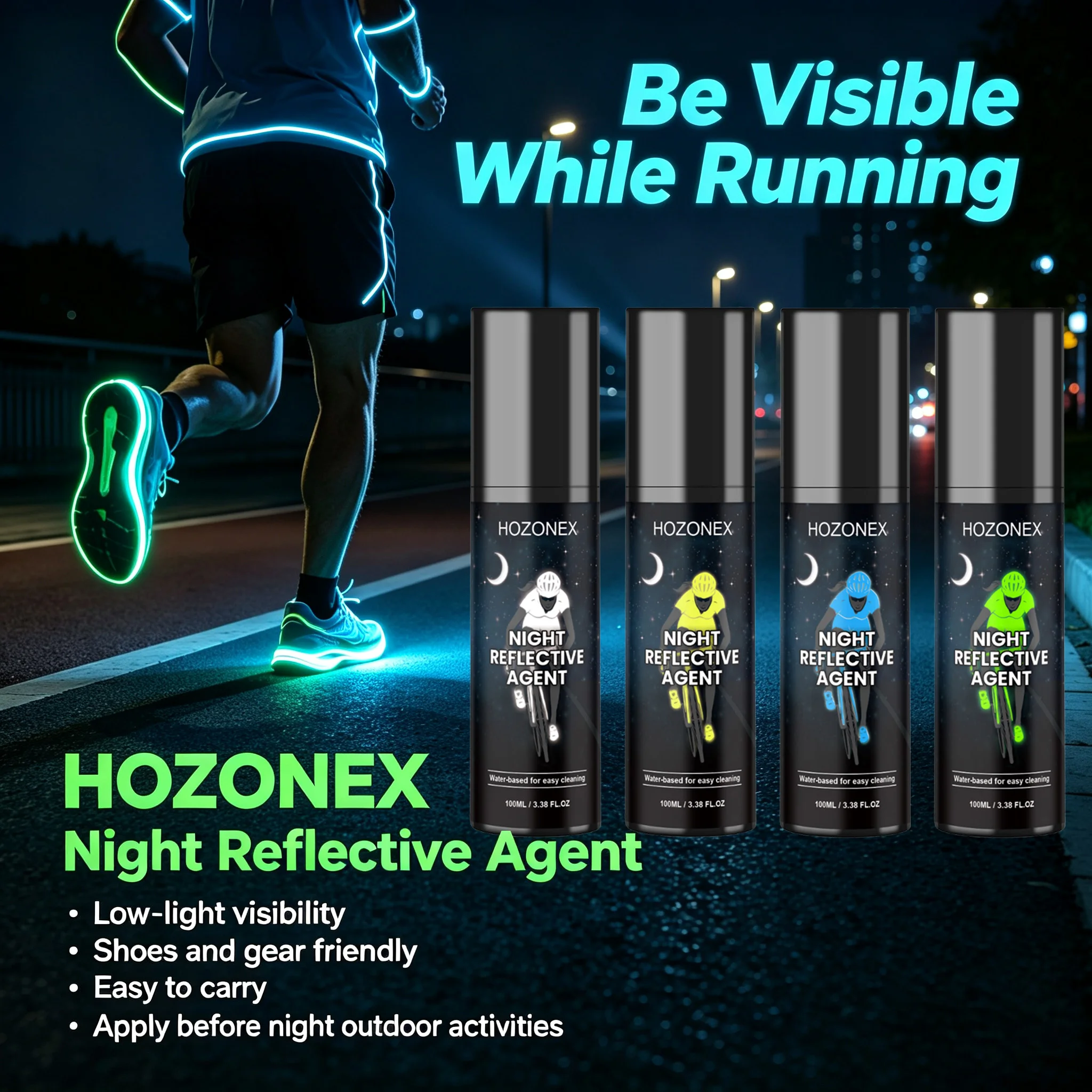 4Colors DIY Car Detailing Reflective Spray High Gloss Visibility Coating for Exterior Car Easy Application Washable Auto Care