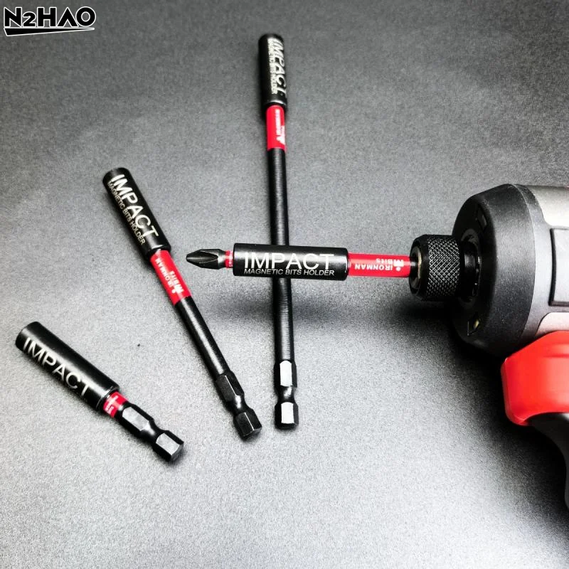 Impact Magnetic Extension Bit Holder Black 60MM/1/4" Hexagon Rust Resistant Durable Tool Accessories