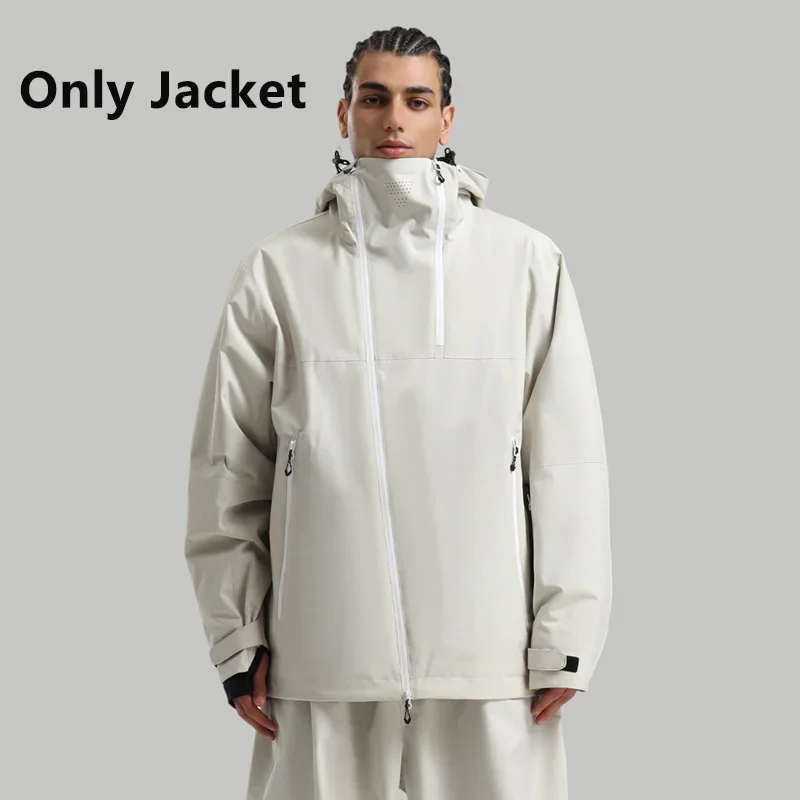 New Winter Ski Jacket Men Outdoor Windproof Waterproof Snow Jacket Women Warm Breathable Casual Sports Loose Hooded Ski Suit