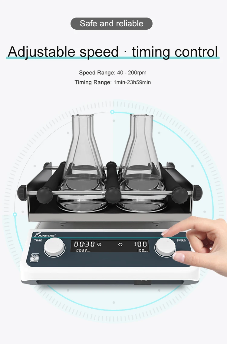 40-200RPM OS-40max Orbital Shaker Timing Laboratory Shaker Orbital Digital Pannel with Speed and Time Control