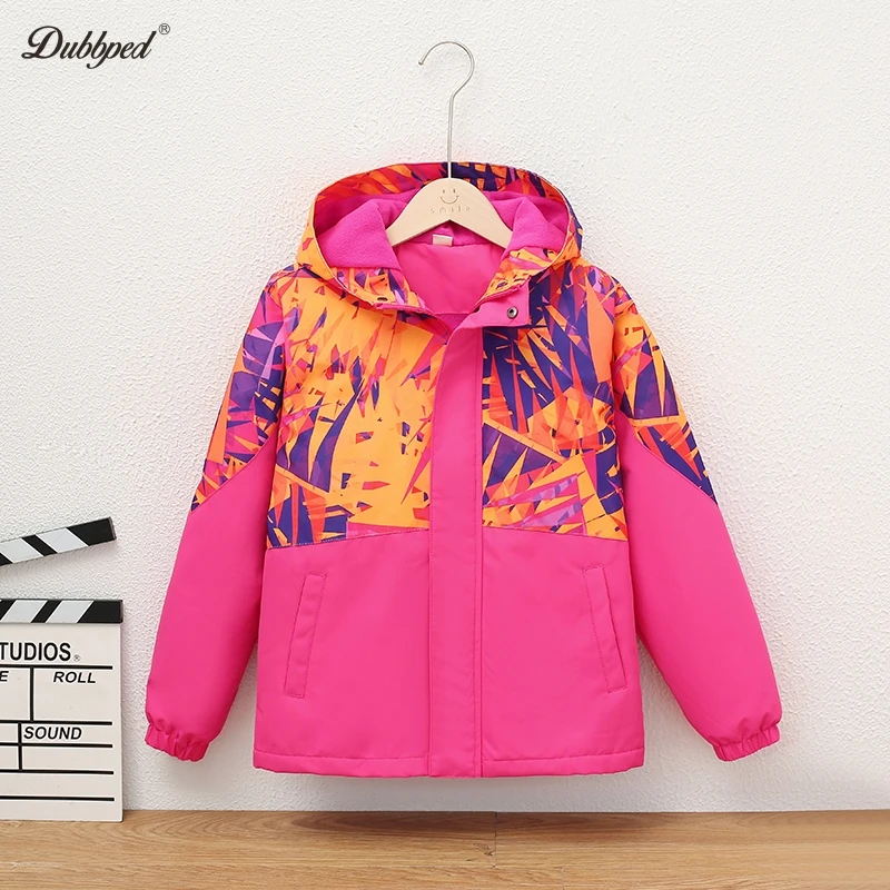 

Новинка 2023, модные детские куртки Dubbped, демисезонные Светоотражающие пальто в полоску для девочек, водонепроницаемая ветровка с флисовой подкладкой