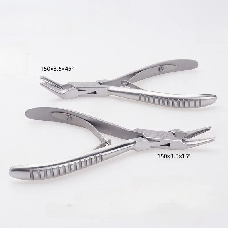 

1 шт. стоматологический ортопедический изогнутый костный ронжер из нержавеющей стали, хирургический инструмент для ортопедии