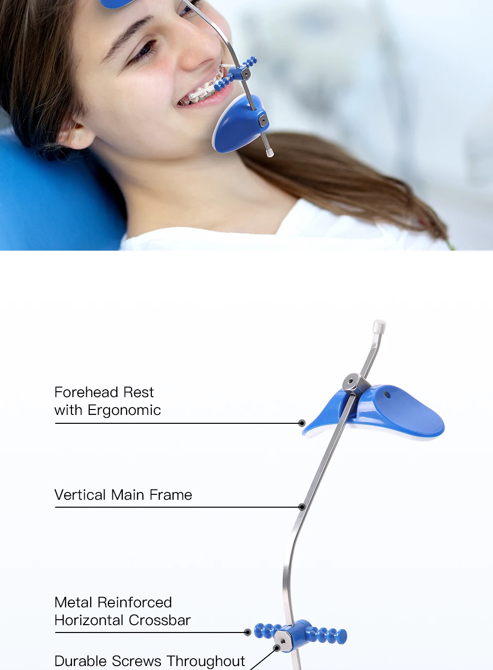 AZDENT Dental Kieferorthopädische Vorwärts Ziehen Kopfbedeckungen Gesichtsmaske Mit Einzelnen Hebel Einstellbare für Underbite Korrektur Zahnarzt Ausrüstung – Detail 3