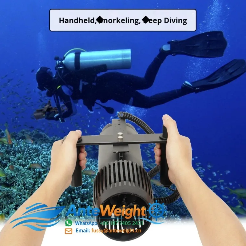 30M Diving Depth Underwater Propeller Diving Equipment Portable Booster Swimming Surfing Model Two Speed Transmission