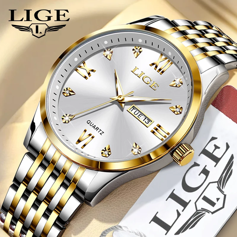 

LIGE Brand Fashion Casual Men Watch Business Watches Mens Top Brand Luxury All Steel Waterproof Quartz Men Watch Montre Homme