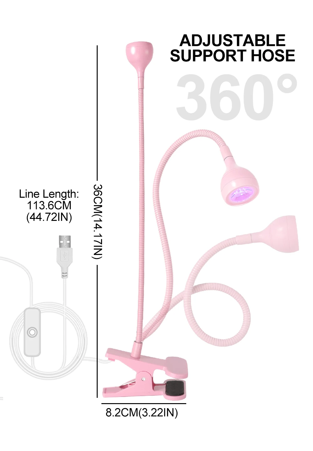 LIMEGIRL UV-LED-Nageltrockner mit Clip, tragbare Nagellampe für Gel-Nagellack, professionelle Nagelkunstwerkzeuge, für Zuhause und Salon, Maniküre – Detail 5