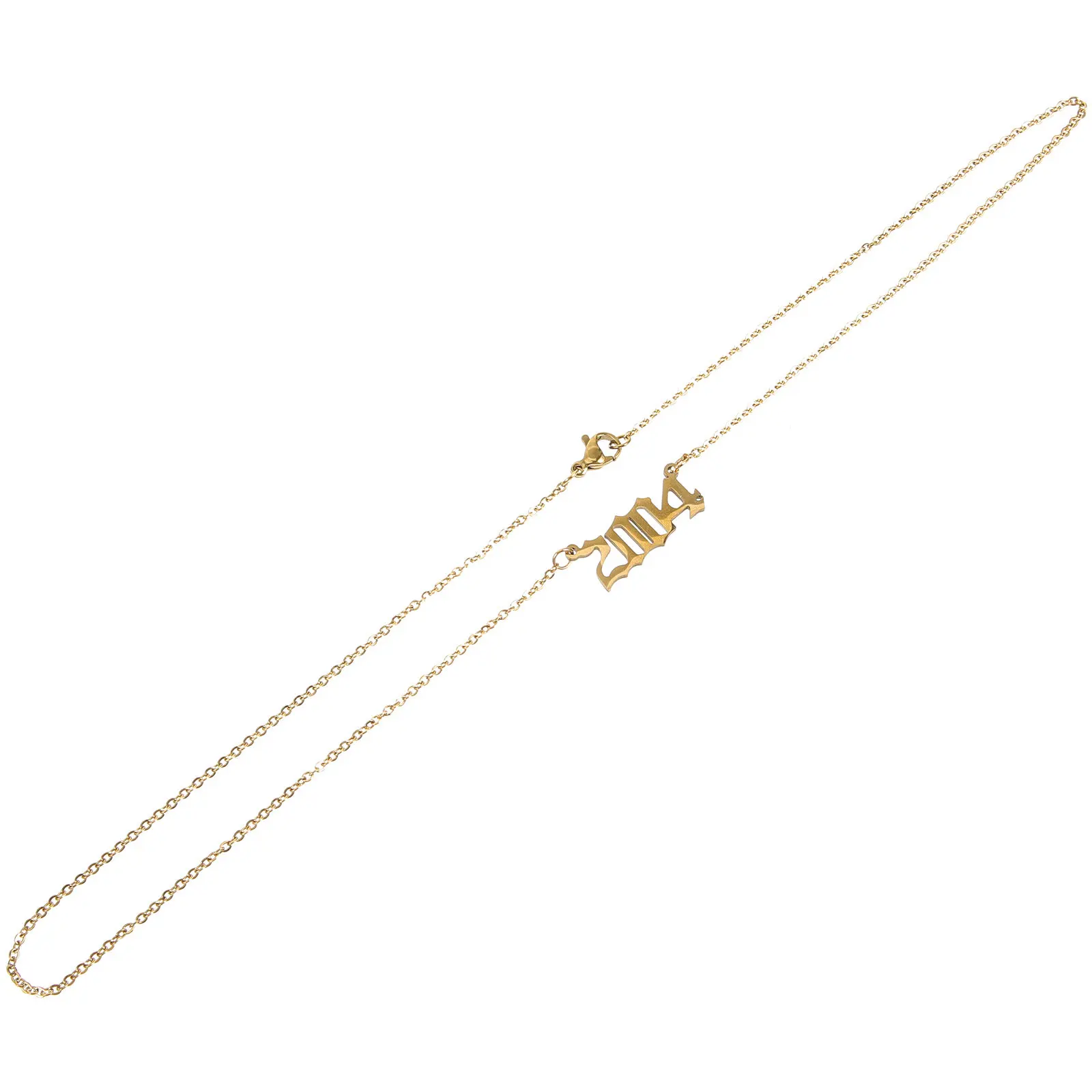 Delicate Neck Chain for Women Digital Figure Pendant Simple Clavicle Jewelry Advanced Process Elegant Design for Multiple