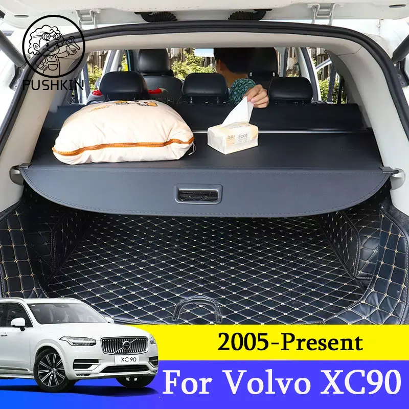 

For VOLVO XC90 2005 -2021 2023 trunk cover partition shelter curtain Rear Rack interior car-styling decoration auto Accessories