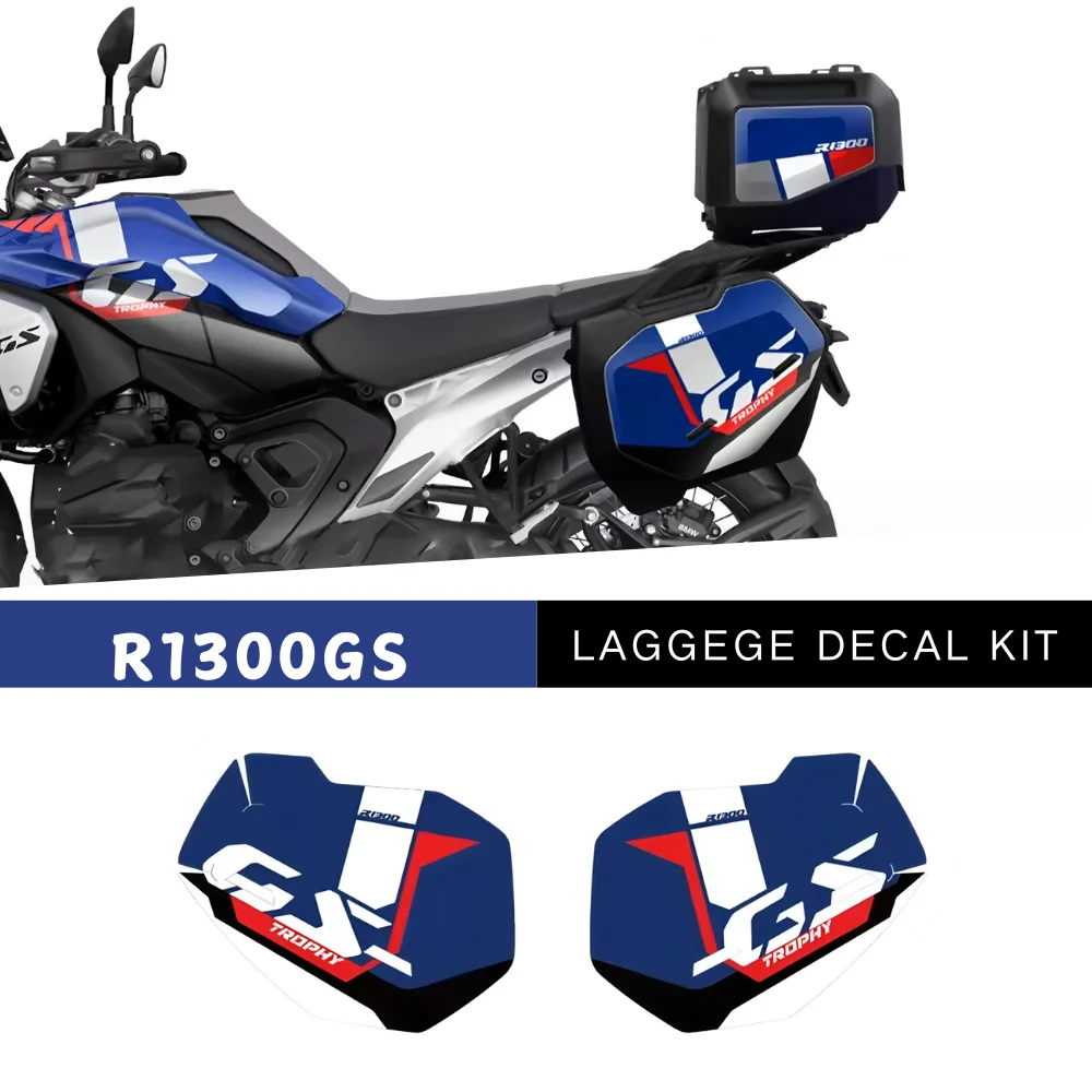 For BMW R1300GS 2023-2024 Vario Luggage PVC Sticker Side Case Decal Waterproof Motorcycle Trunk Suitcase Wrap Kit