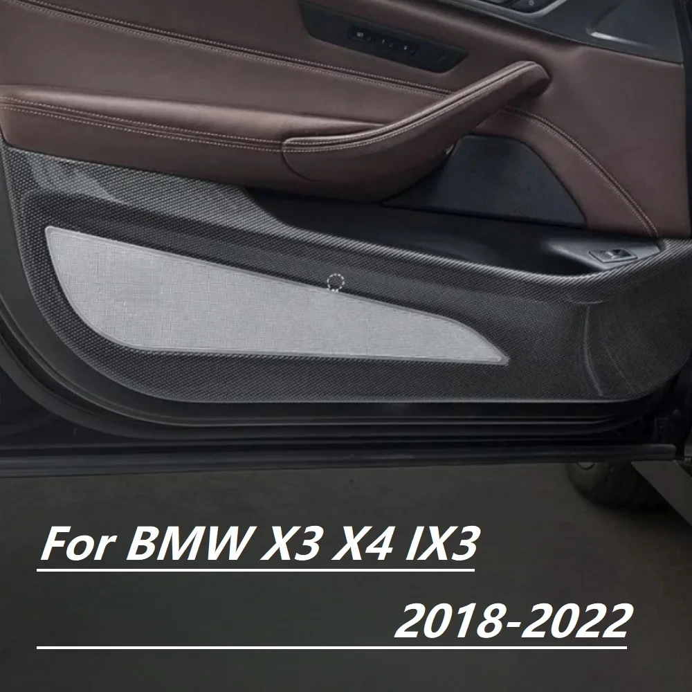 

Carbon look Car door kick plate For BMW X3 X4 IX3 2018-2022