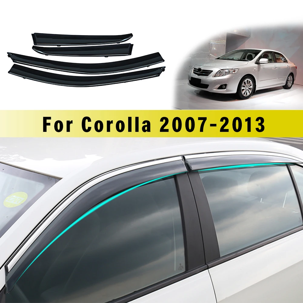 For Toyota Corolla E140 E150 2007 2008 2009 2010 2011 2012 2013 Car Styling Accessories Weather Shield Window Sun Rain Visor