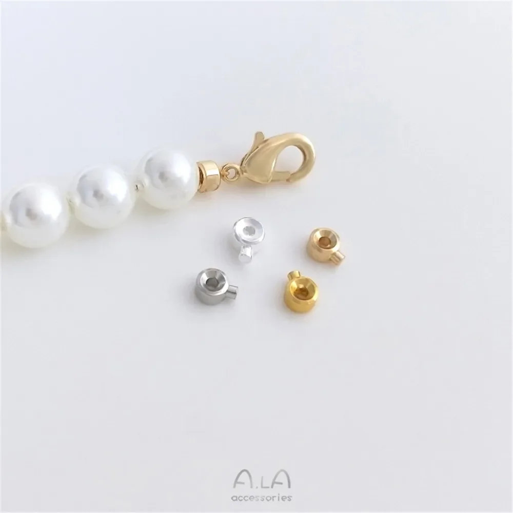 

Narrow version of the positioning buckle 14K gold 18K buckle DIY hand chain necklace end clip thin buckle accessories