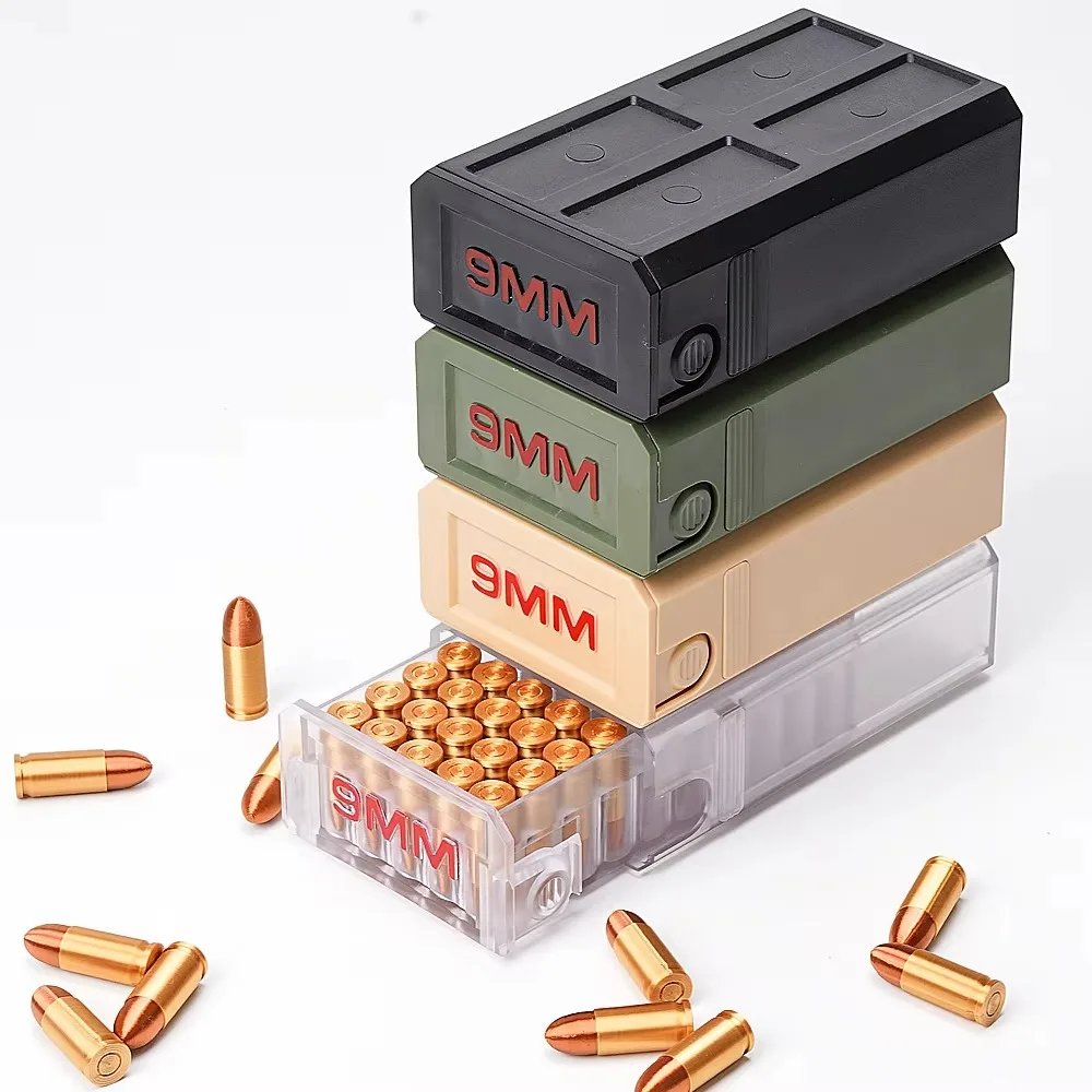 50 Rounds 9mm Pull-out Ammo Storage Box Portable Ammunition Holder Hunting