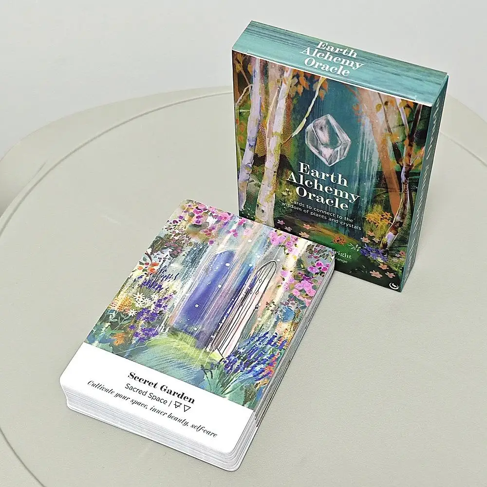 50 Pcs Cards Earth Alchemy Oracle Card Deck Connect To The Wisdom and Beauty of The Plant and Crystal Kingdoms 10.4*7.3cm