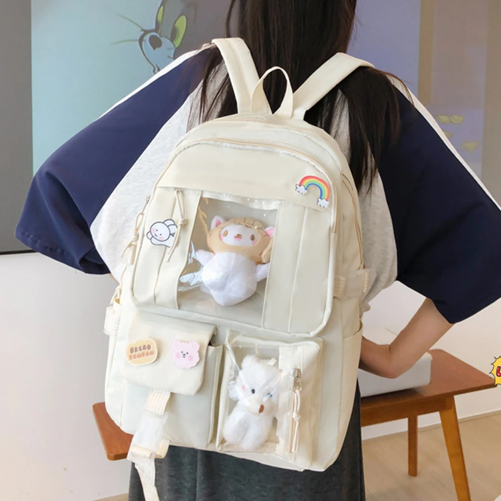 Large Capacity High School Student Backpack Ins Japanese Style Junior Student Schoolbag girl‘s Korean Style Chic book bag