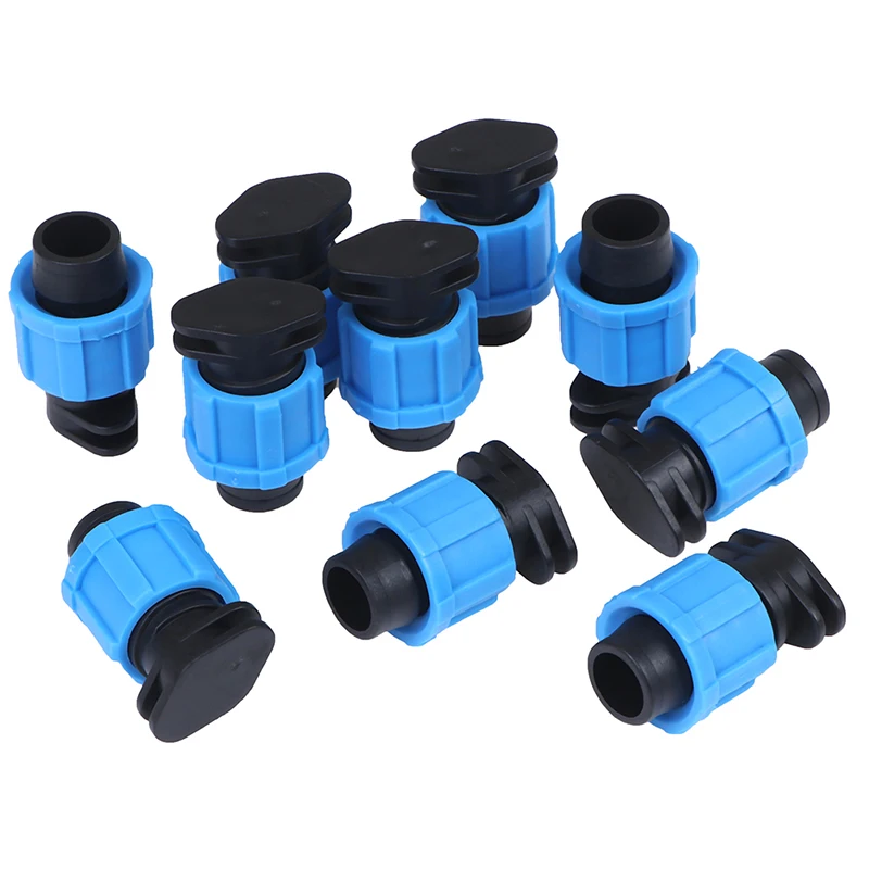 10 Stuks 16Mm Druppelirrigatie Tape Einde Plug Pijpfitting Connectoren Draad Slot