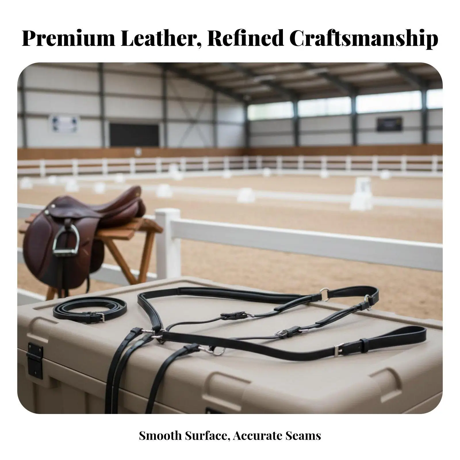 Leather Running Martingale Horse Breastplate for Jumping and Cross Country to Keep Saddle Stable for Horses