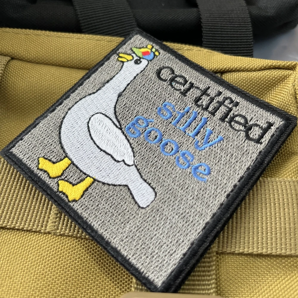 Certified Silly Goose FILSEF Embroidered Patches Tactical Morale Badge Backpack Hook and Loop Sticker