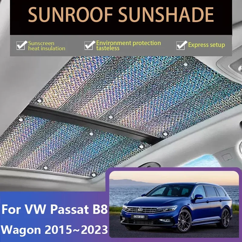 

For Volkswagen Passat B8 Wagon VW 2015~2023 Car Skylight Roof Sunscreen Anti-UV Heat Insulation Protecti Curtain Auto Accessorie