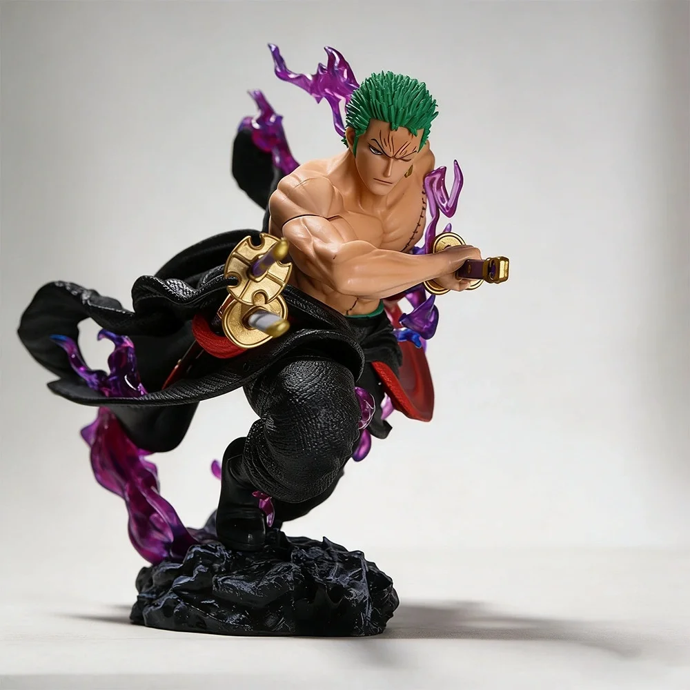 Anime New Arrivals One Piece Zoro Drawing His Sword Action Figures GK Drifting Zoro Statues And Ornaments Birthday Gifts