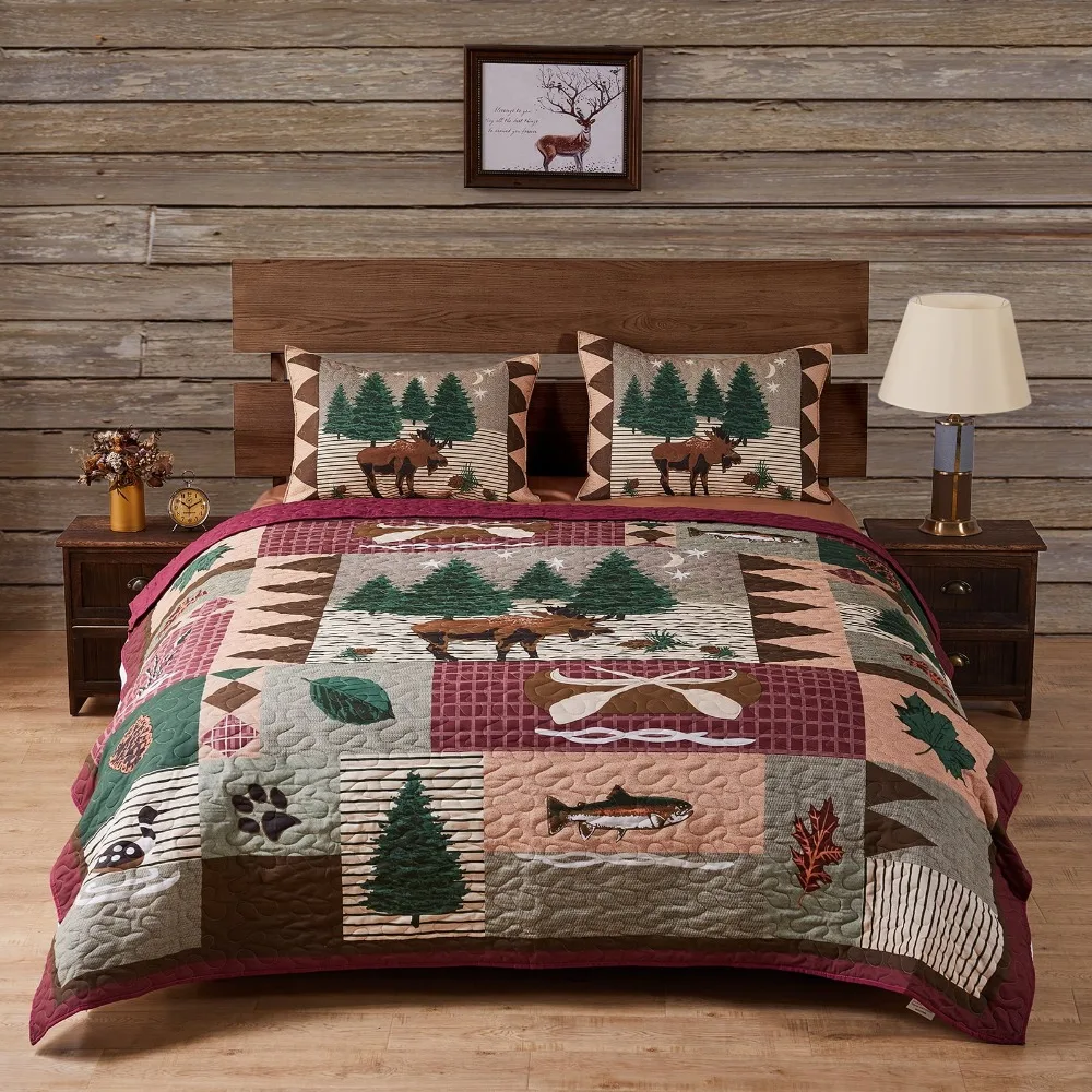 

Timberline Quilt Set Bedspread on the Bed Cover 3-Piece King Bedspreads for Bed Spreads Free Shipping Bedspreads & Coverlets