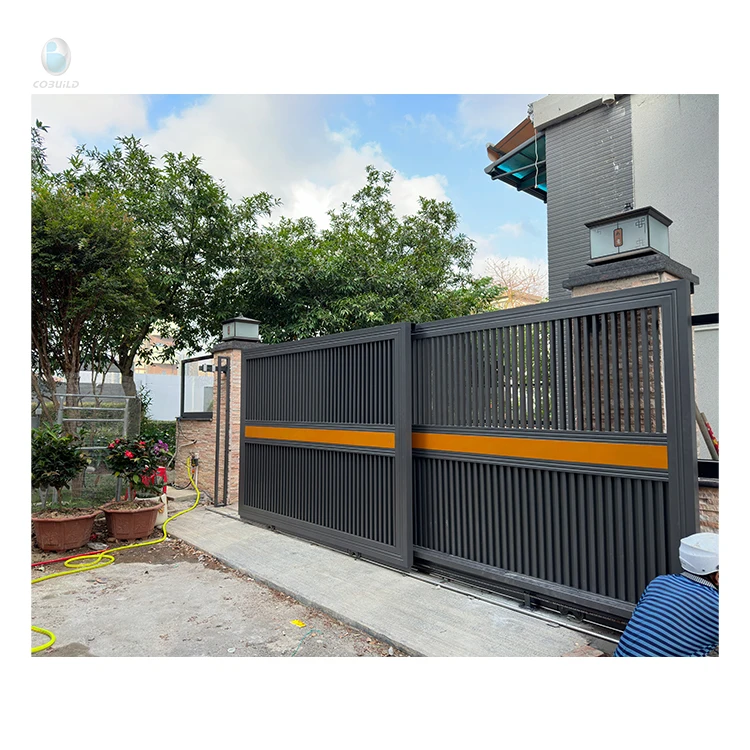 Customizable electric revolving door for villa apartment Automatic aluminum alloy driveway Metal door for courtyard