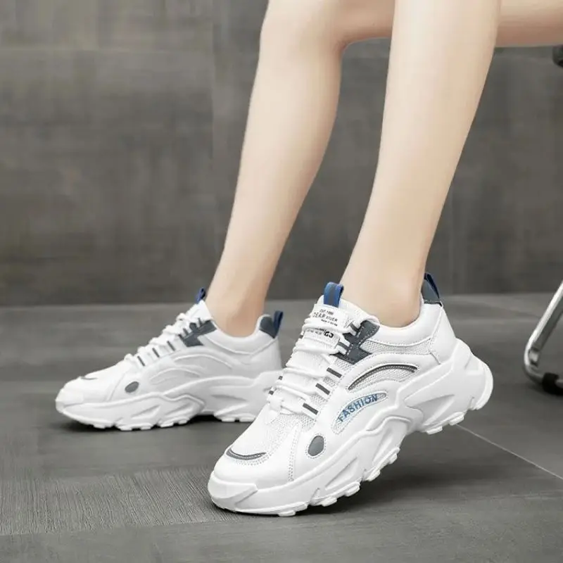 

Men's Breathable Mesh Running Shoes Casual Height-Increasing Dad Sneakers Comfortable Sport Footwear for Men