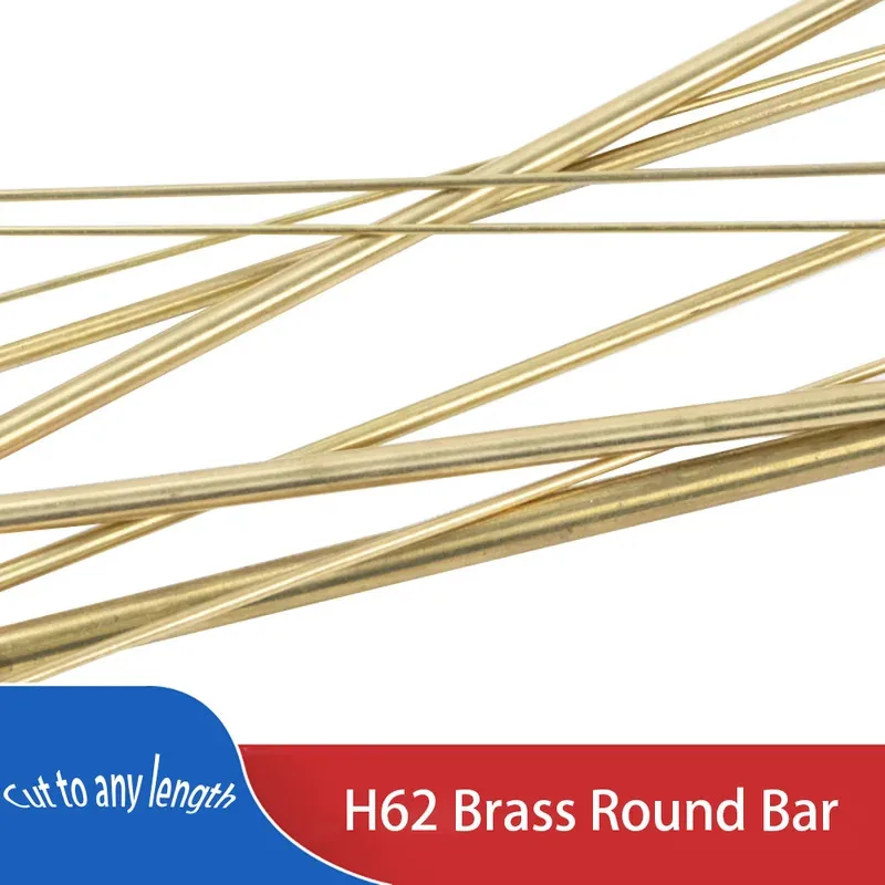 

H62 Brass Rod 0.8mm to 35mm Diameter 200mm 500mm Long Metalworking Milling DIY Bar